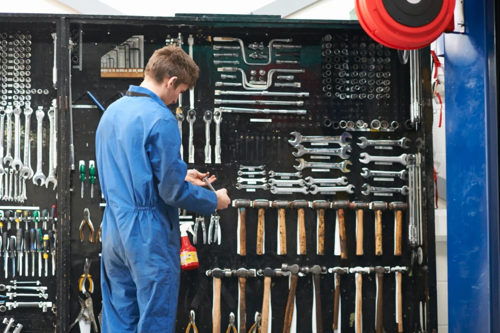 Branded electrician van with tools — custom Web Design for Electricians.